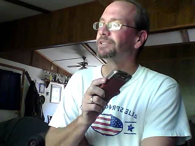 Jeff Weinhaus on the phone during a 2012 broadcast